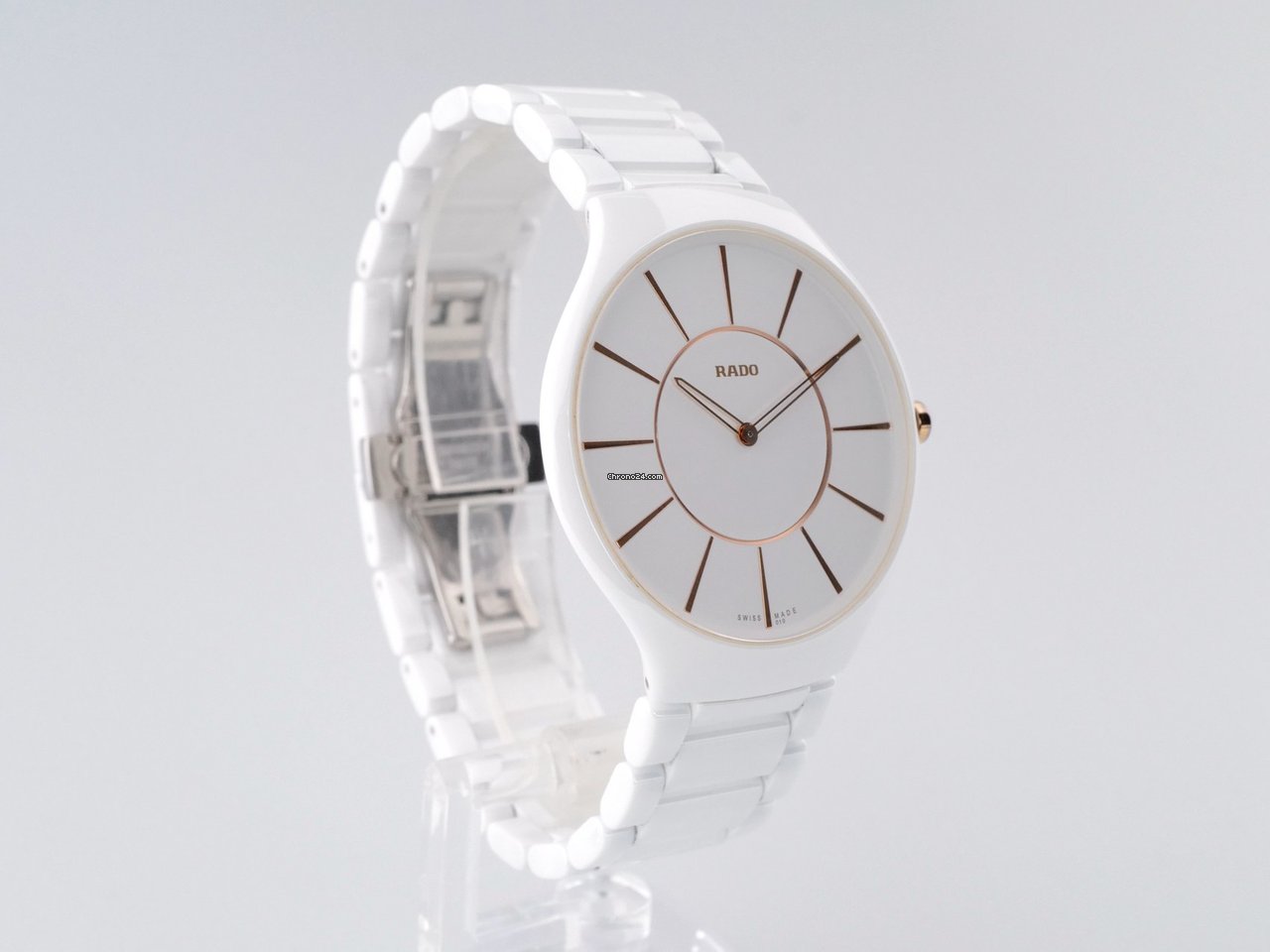 IMG_9081 Rado True Thinline Womens watch Quartz Ceramic R27957102 Replica 5