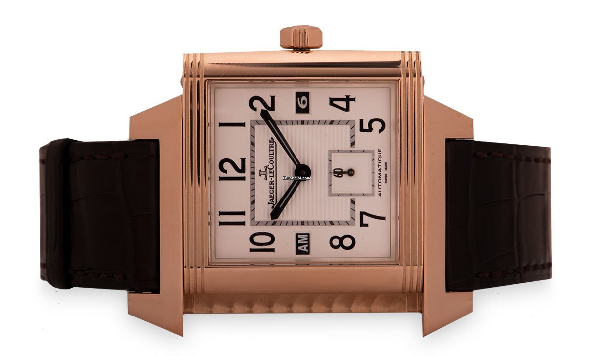 IMG_9081 Jaeger-LeCoultre Reverso Squadra Hometime Mens watch Unisex Automatic Rose gold 230.2.77 Q7002420 Replica 5