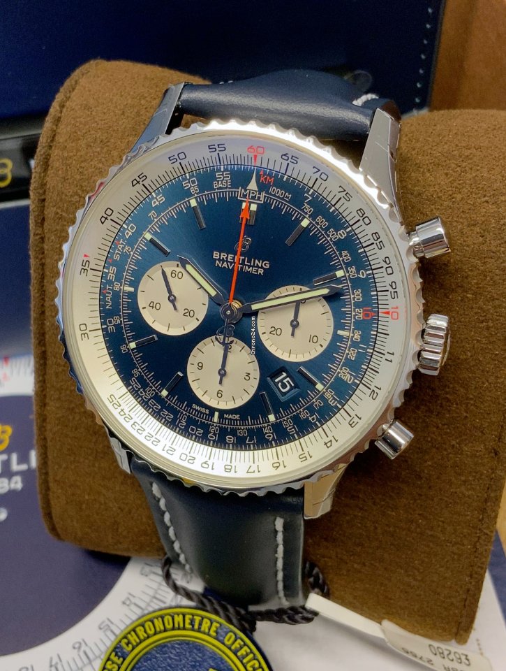 IMG_9081 Breitling Navitimer 01 (46 MM) Mens watch Unisex Automatic Steel AB0127211C1X1 Replica 5