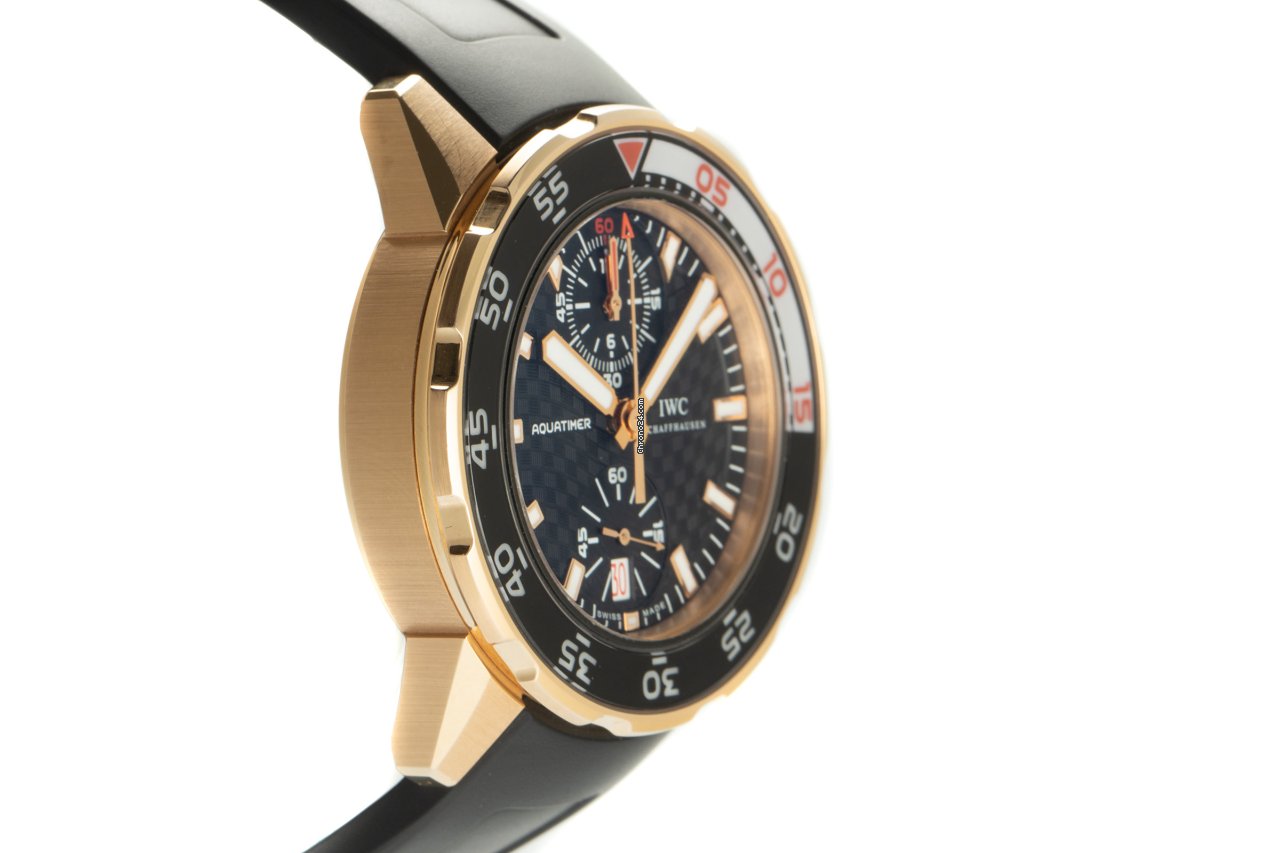 IMG_9081 IWC Aquatimer Chronograph Mens watch Unisex Automatic Yellow gold IW376905 Replica 5