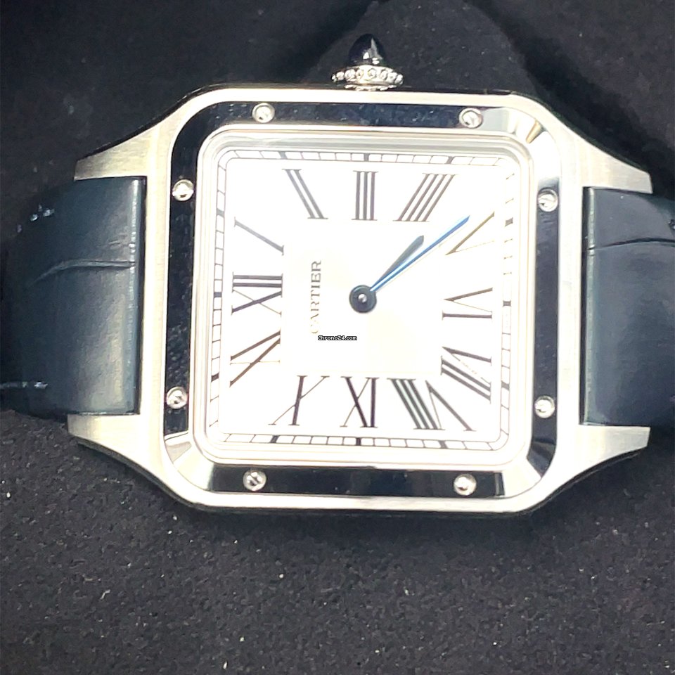 IMG_9081 Cartier Santos Dumont Mens watch Unisex Quartz Steel WSSA0022 Replica 5