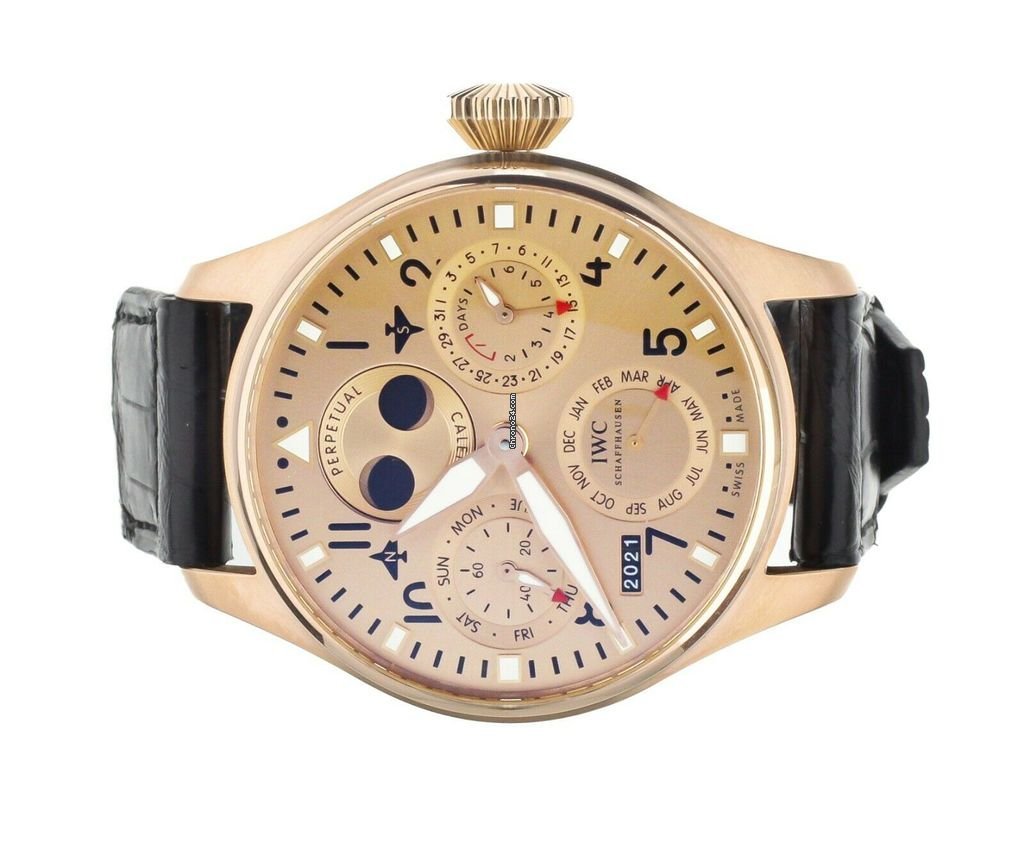 IWC Big Pilot Mens watch Unisex Automatic Rose gold IW502639 Replica 5