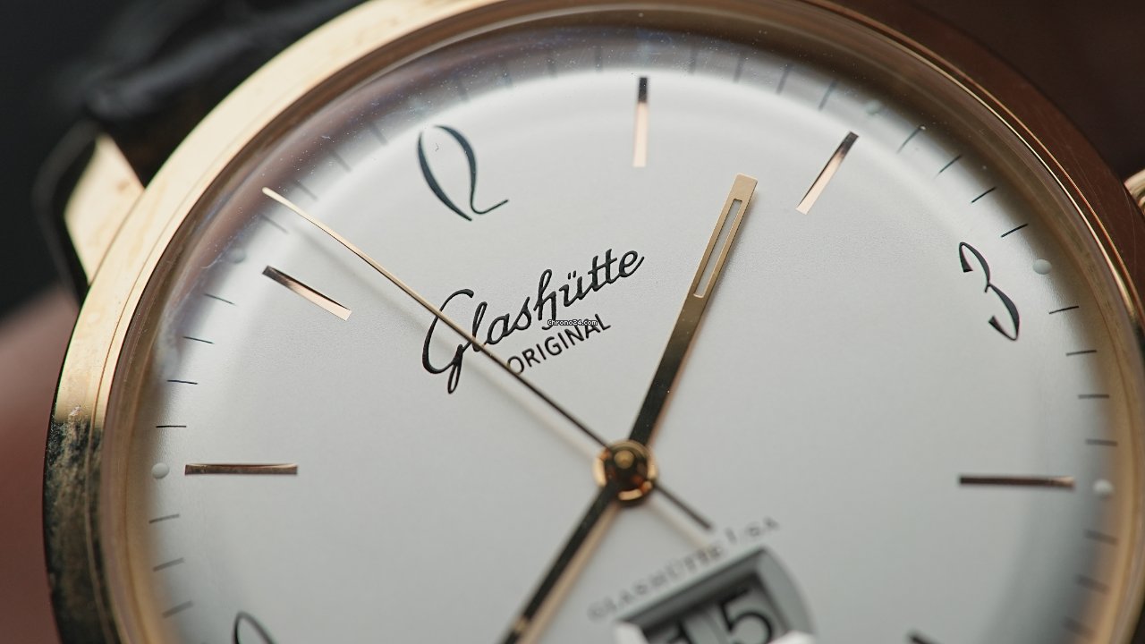 IMG_9081 Glashutte Original Sixties Panorama Date Mens watch Unisex Automatic Rose gold 39-47-01-01-04 Replica 5