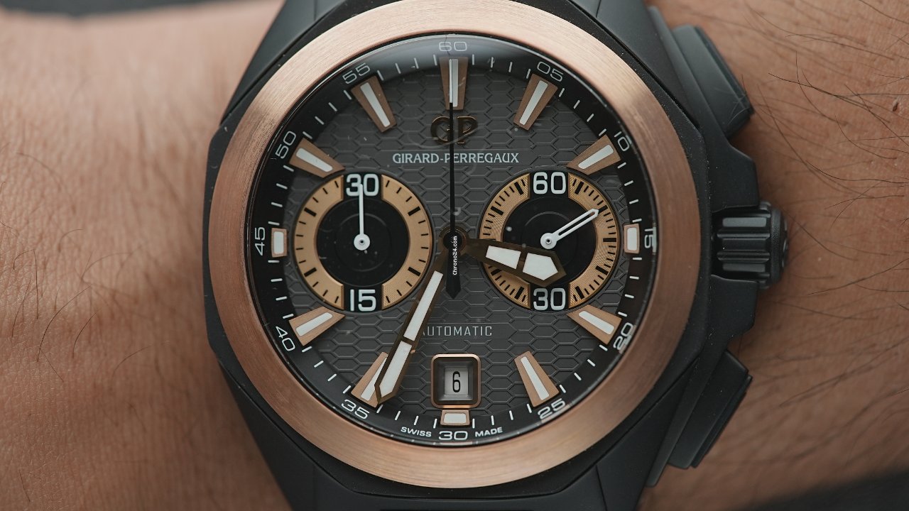 IMG_9081 Girard Perregaux Chrono Hawk Mens watch Unisex Automatic Ceramic 49970-34-232-BB6A Replica 5