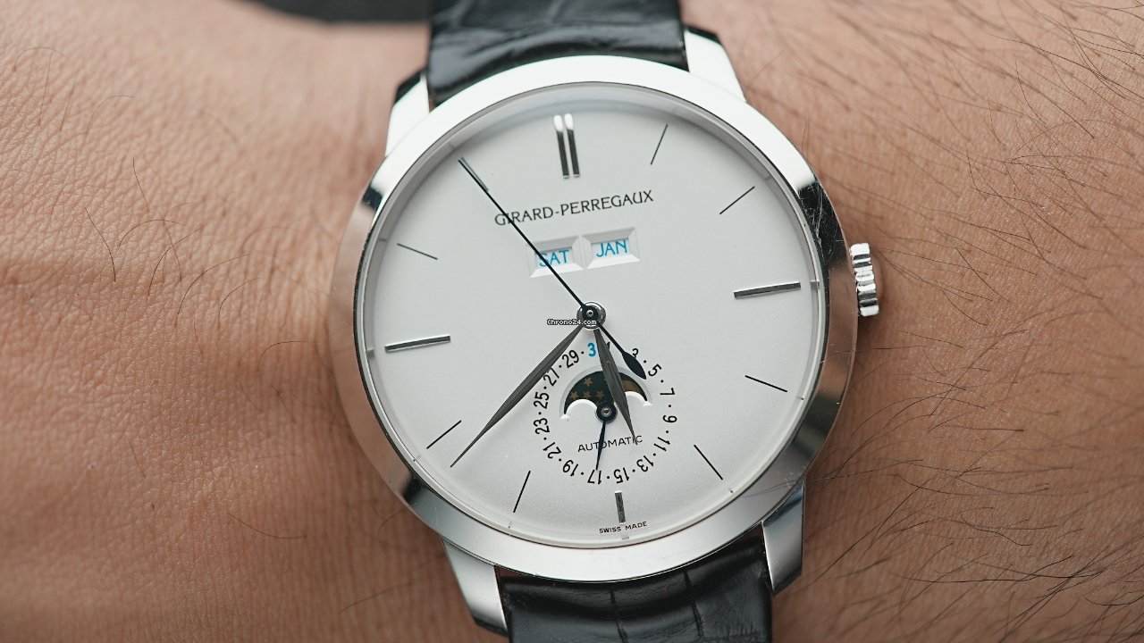 Girard Perregaux 1966 Mens watch Unisex Automatic White gold 49535-53-152-BK6A Replica 5