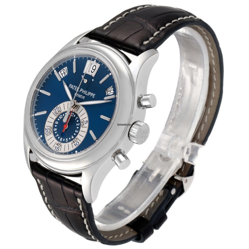 IMG_9081 Patek Philippe Annual Calendar Chronograph Mens watch Unisex Automatic Platinum 5960 01G Replica 5
