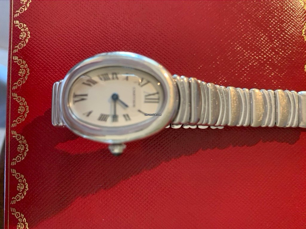 IMG_9081 Cartier Baignoire Womens watch Quartz White gold WB520025 Replica 5