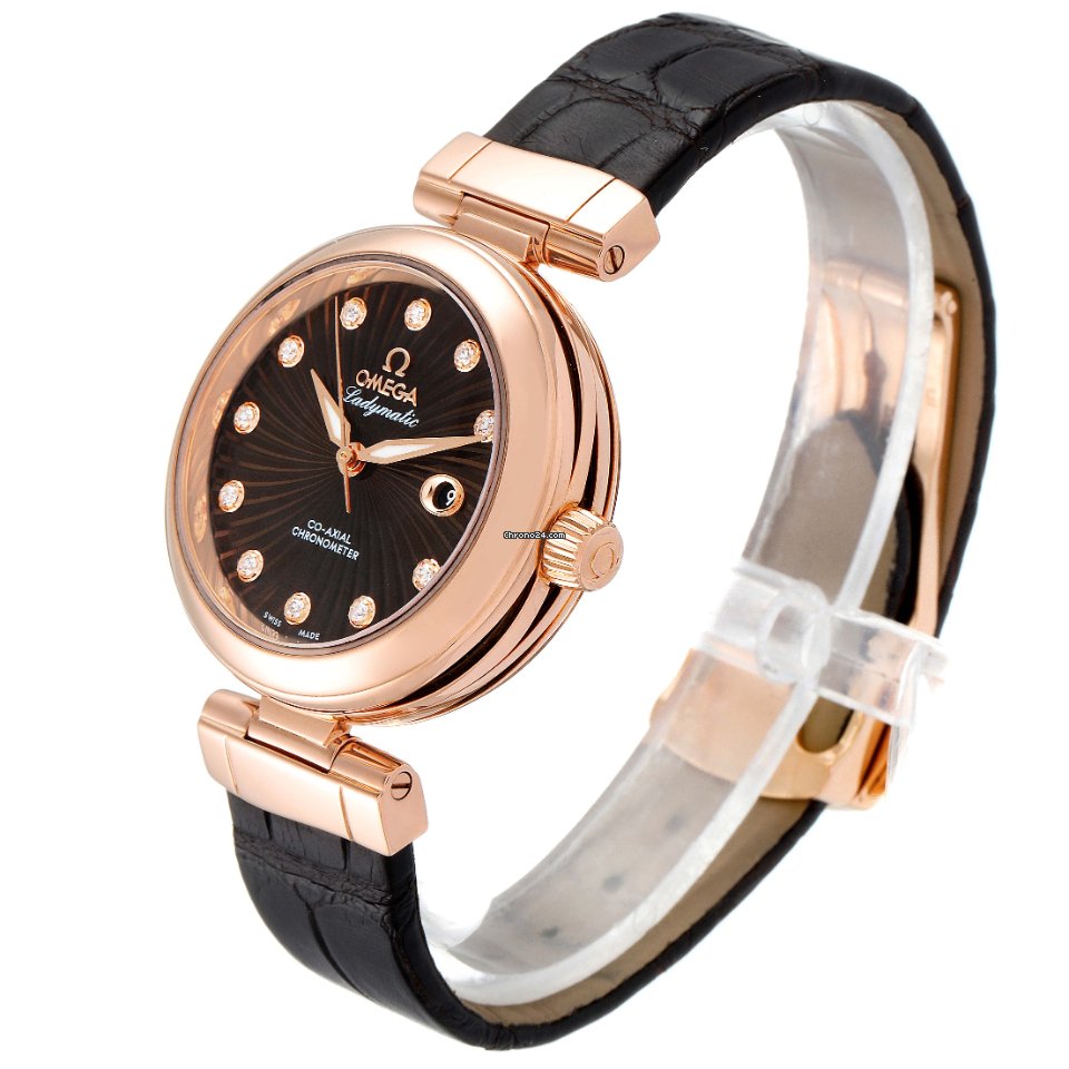 IMG_9081 Omega De Ville Ladymatic Womens watch Automatic Rose gold 425.63.34.20.63.001 Replica 5