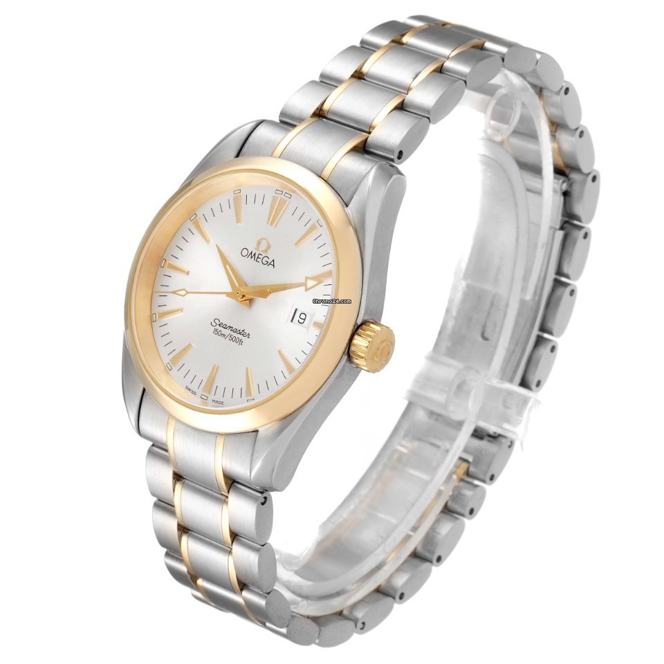 Omega Seamaster Aqua Terra Mens watch Unisex Quartz Gold Steel 2318.30.00 Replica 5