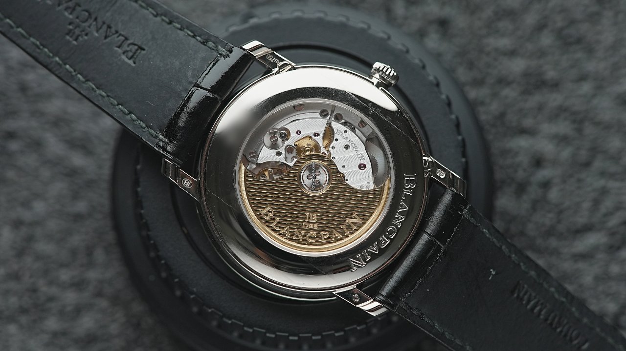 IMG_9081 Blancpain Villeret Mens watch Unisex Automatic White gold 6670-1542-55B Replica 5