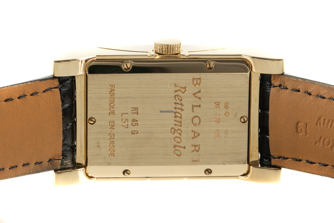 Bulgari Rettangolo Mens watch Unisex Automatic Yellow gold RT45G Replica 5