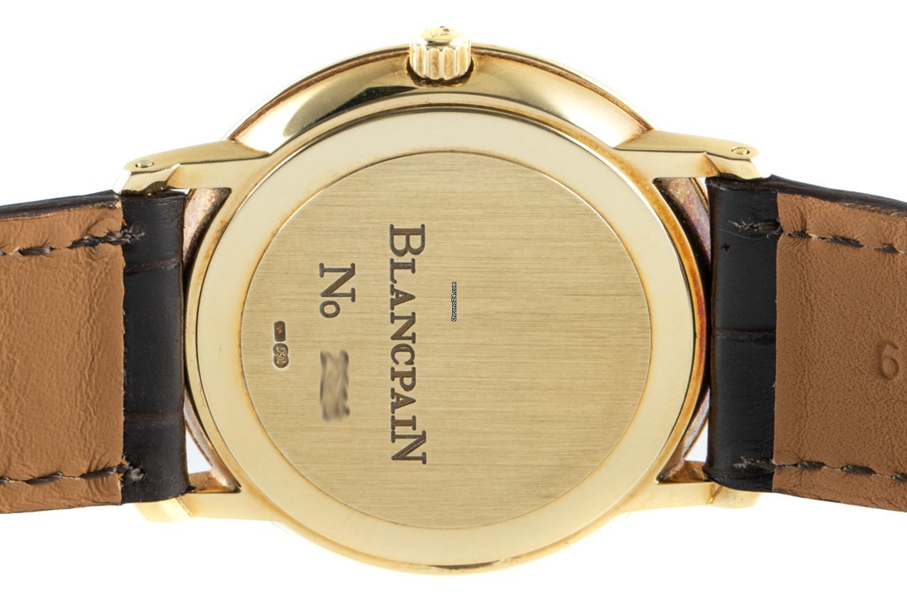 IMG_9081 Blancpain Villeret Mens watch Unisex Automatic Yellow gold 0095-1418 Replica 5