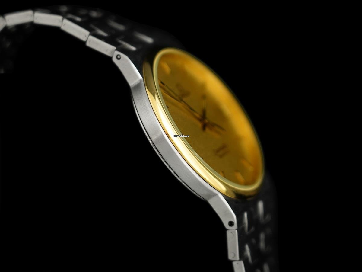 IMG_9081 Omega Seamaster Mens watch Unisex Quartz Gold Steel 7595 Replica 5