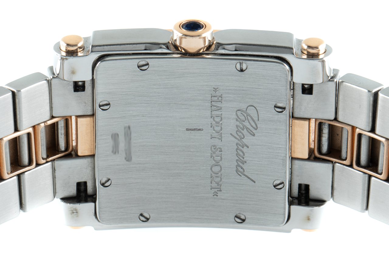 IMG_9081 Chopard Happy Sport Womens watch Quartz Gold Steel 278498-9001 Replica 5