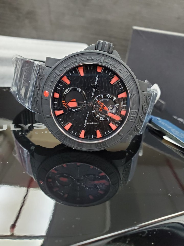 IMG_9081 Ulysse Nardin Diver Black Sea Mens watch Unisex Automatic Steel 263-92-3C Replica 5