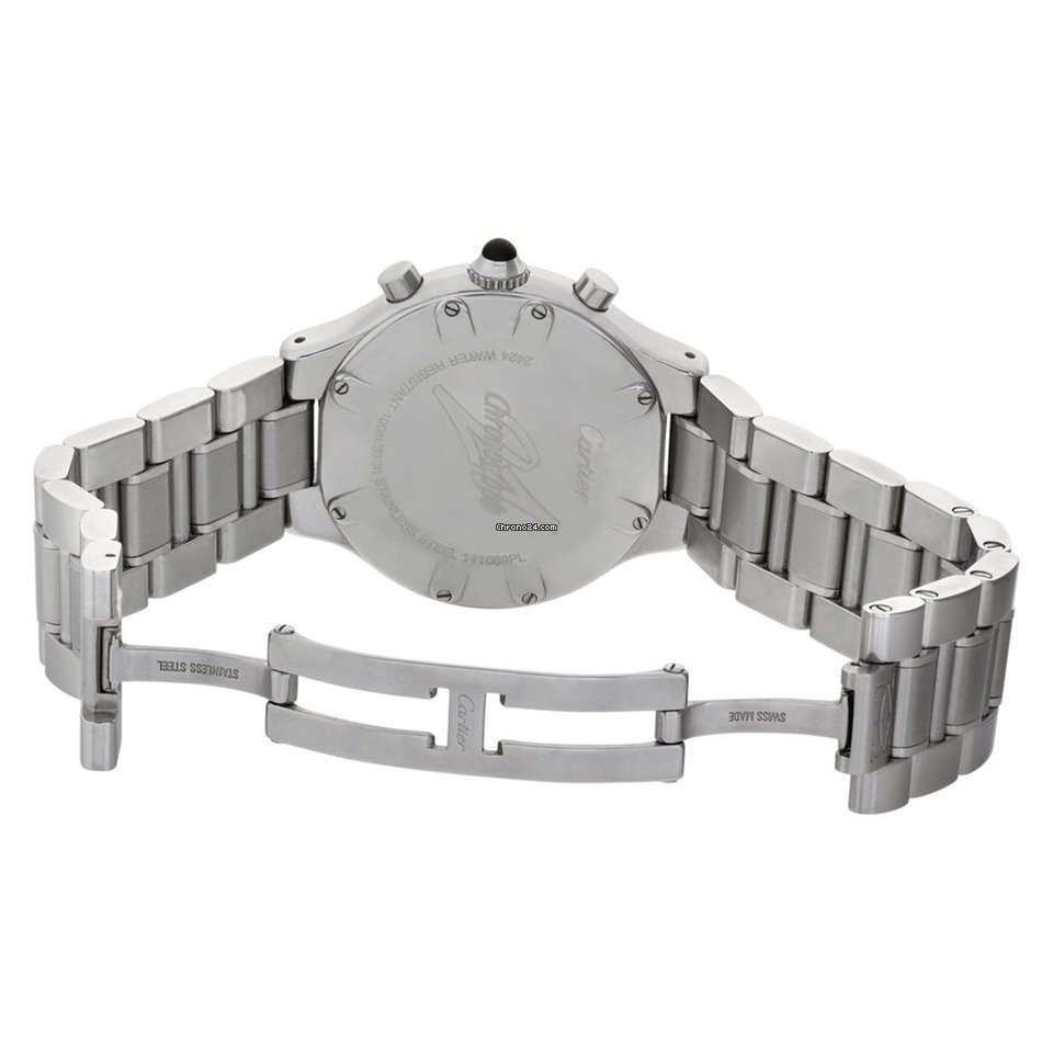 IMG_9081 Cartier 21 Chronoscaph Mens watch Unisex Quartz Steel W10172T2 Replica 5
