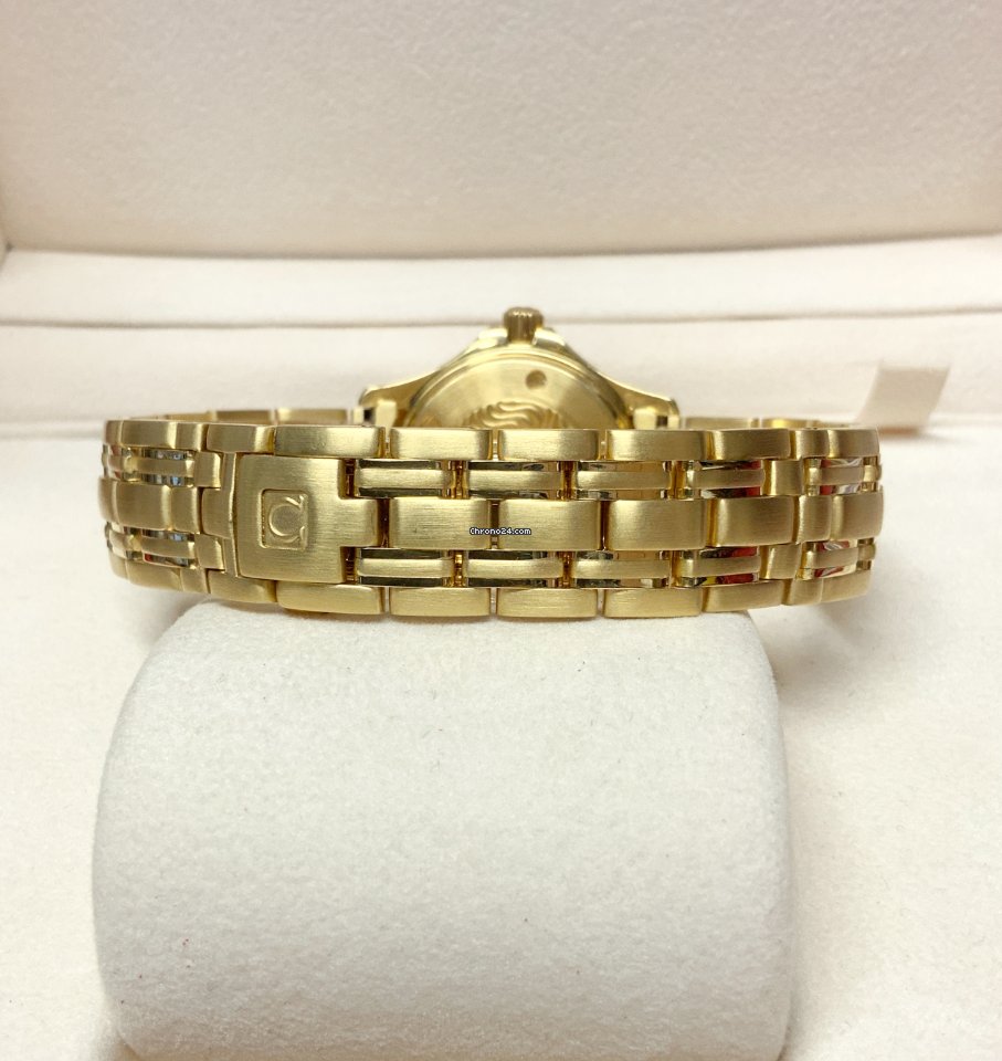 IMG_9081 Omega Seamaster Womens watch Quartz Yellow gold 2182.20.00 Replica 5