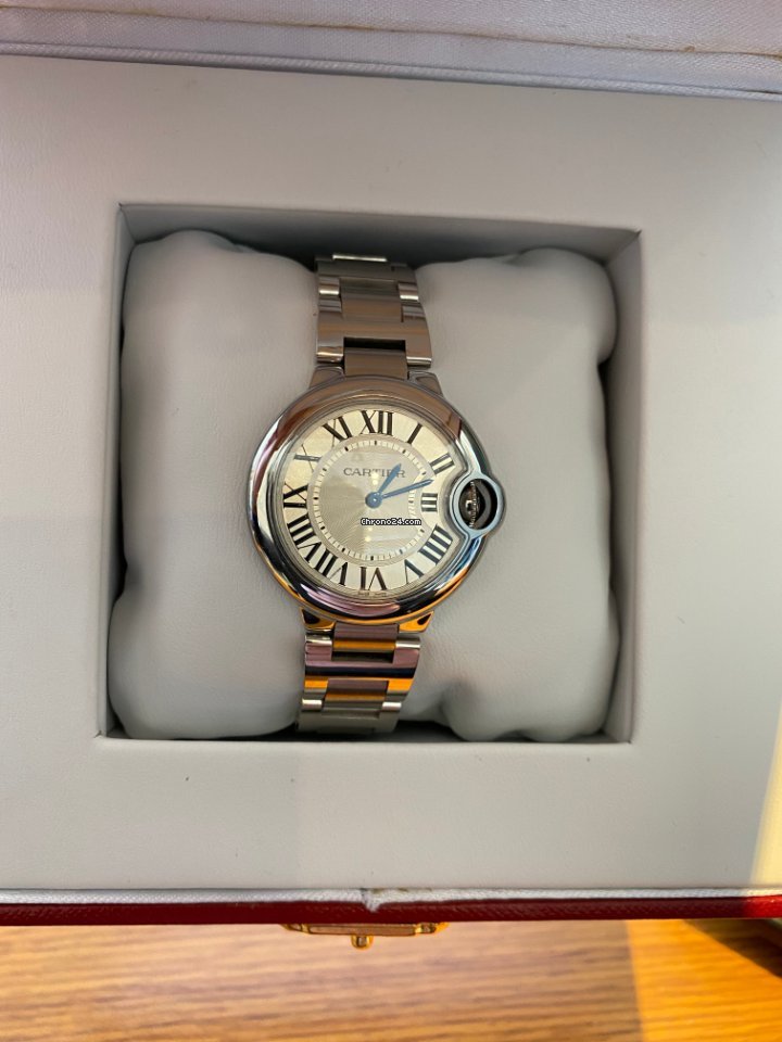 Cartier Ballon Bleu 33mm Womens watch Quartz Steel W6920084 Replica 5