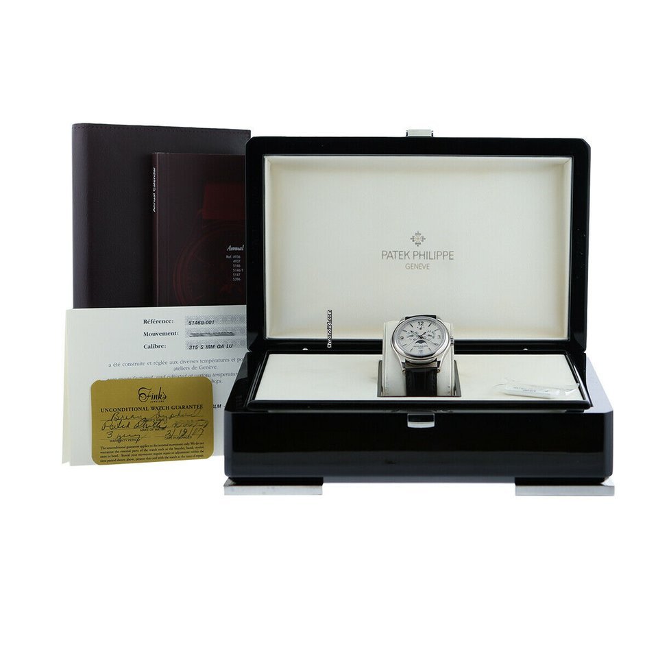 IMG_9081 Patek Philippe Annual Calendar Mens watch Unisex Automatic White gold 5146 G-001 Replica 5