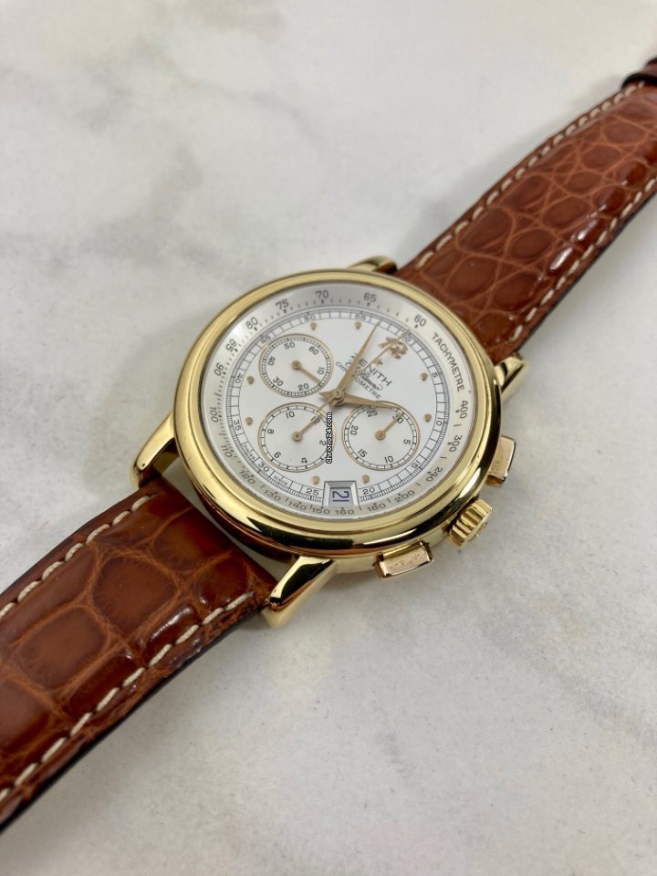 IMG_9081 Zenith El Primero Mens watch Unisex Automatic Yellow gold 30.0380.400 Replica 5
