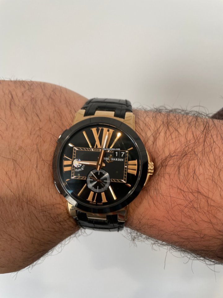 Ulysse Nardin Executive Dual Time Mens watch Unisex Automatic Rose gold 246-00-3 42 Replica 5