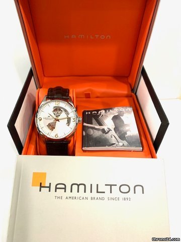 Hamilton Jazzmaster Open Heart Mens watch Unisex Automatic Steel H327050 Replica 5