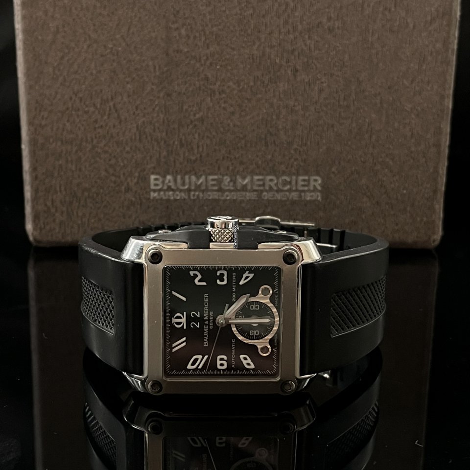 IMG_9081 Baume & Mercier Hampton Mens watch Unisex Automatic Steel Baume & Mercier Hampton square XL Dual Timer Replica 5