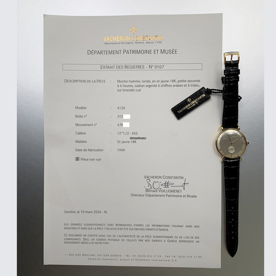 IMG_9081 Vacheron Constantin Mens watch Unisex Manual winding Yellow gold 4126 Replica 5