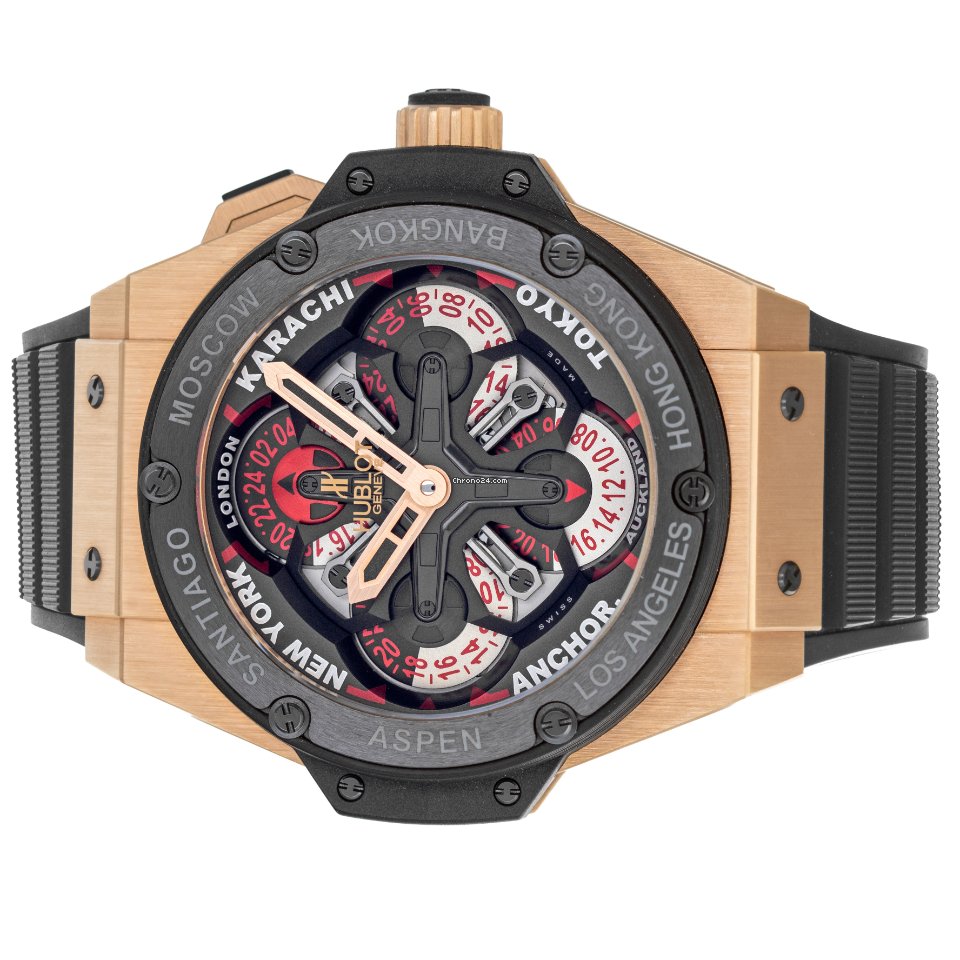 IMG_9081 Hublot King Power Mens watch Unisex Automatic Rose gold 771.OM.1170.RX Replica 5