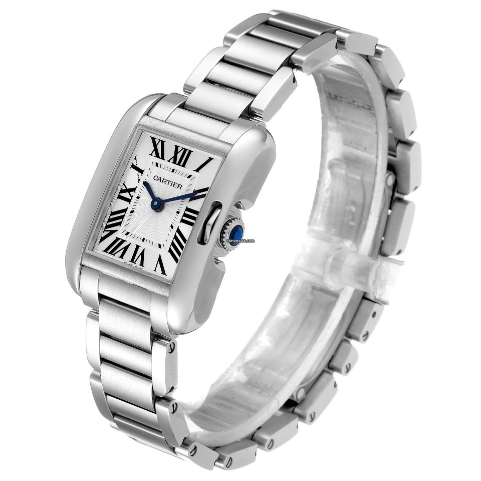 IMG_9081 Cartier Tank Anglaise Womens watch Quartz Steel W5310022 Replica 5