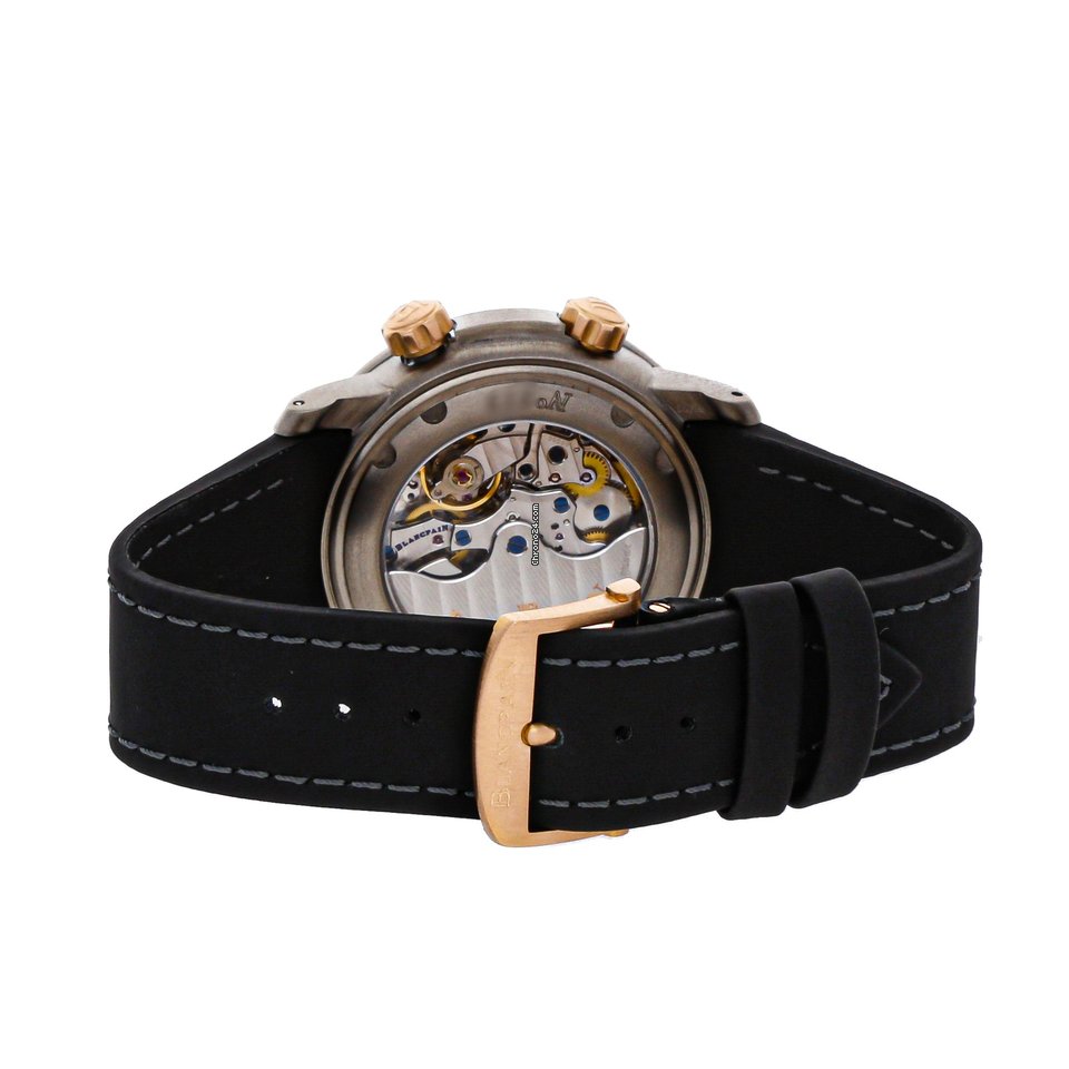 IMG_9081 Blancpain Leman Reveil GMT Mens watch Unisex Automatic Titanium 2041-12A30-64B Replica 5