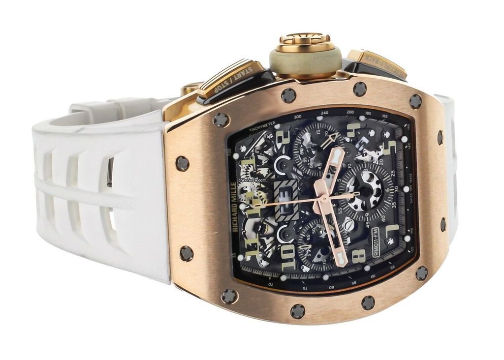 IMG_9081 Richard Mille RM 011 Mens watch Unisex Automatic Rose gold RM11-FM Replica 5