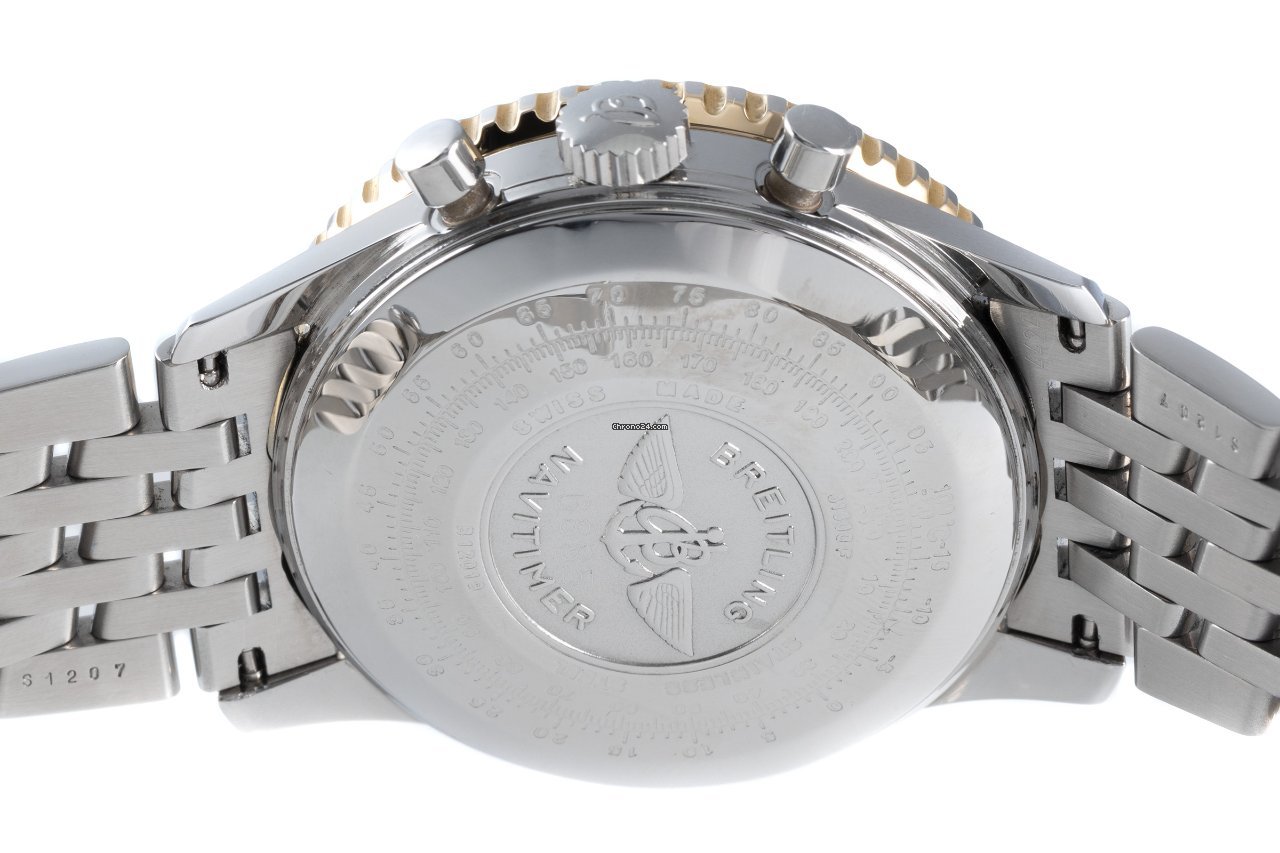 Breitling Navitimer Cosmonaute Mens watch Unisex Manual winding Gold Steel B12019 Replica 5