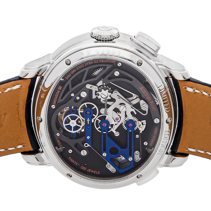 IMG_9081 Audemars Piguet Millenary Chronograph Mens watch Unisex Automatic Platinum 26069PT.OO.D028CR.01 Replica 5