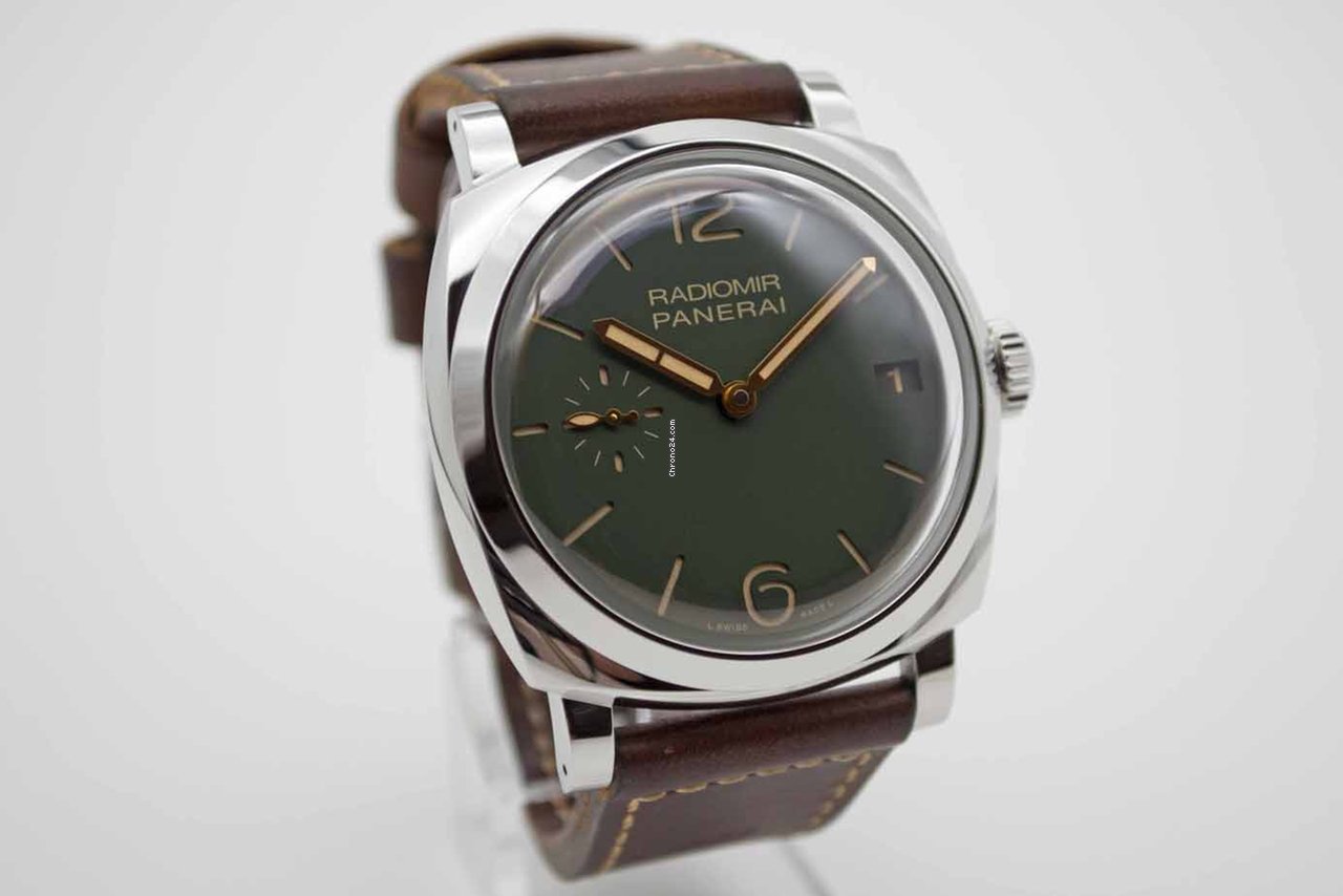 IMG_9081 Panerai Radiomir 1940 3 Days Mens watch Unisex Manual winding Steel PAM 00736 Replica 5