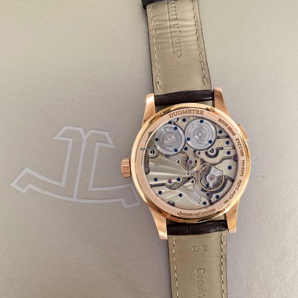 IMG_9081 Jaeger-LeCoultre Duometre Mens watch Unisex Manual winding Rose gold Q6042422 Replica 5