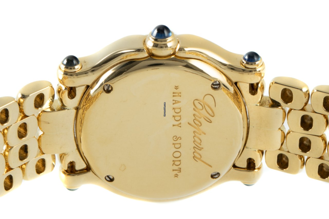 IMG_9081 Chopard Happy Sport Womens watch Quartz Yellow gold 27 6150-23 Replica 5