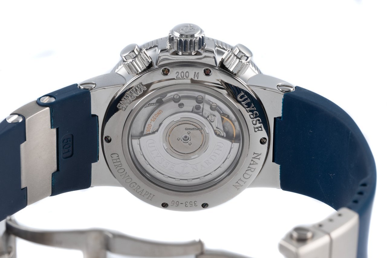 IMG_9081 Ulysse Nardin Marine Chronograph Mens watch Unisex Automatic Steel 353-66 Replica 5