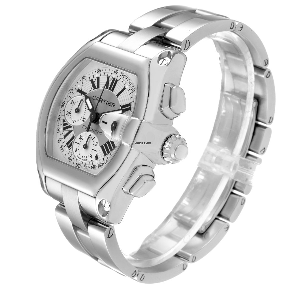 Cartier Roadster Mens watch Unisex Automatic Steel W62006X6 Replica 5