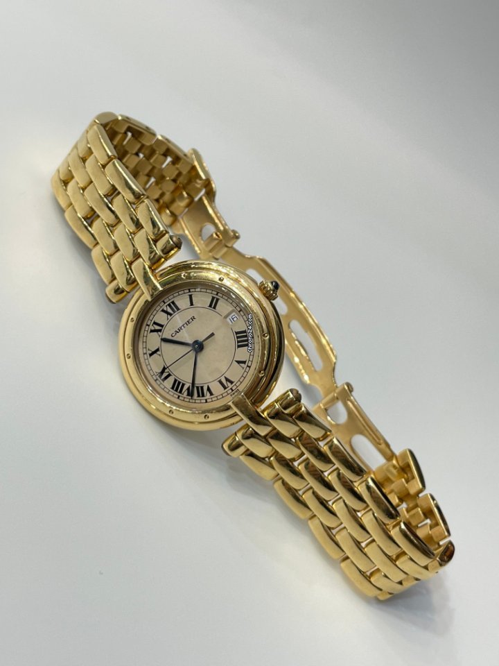 IMG_9081 Cartier Panthere Womens watch Quartz Yellow gold 883964 Replica 5