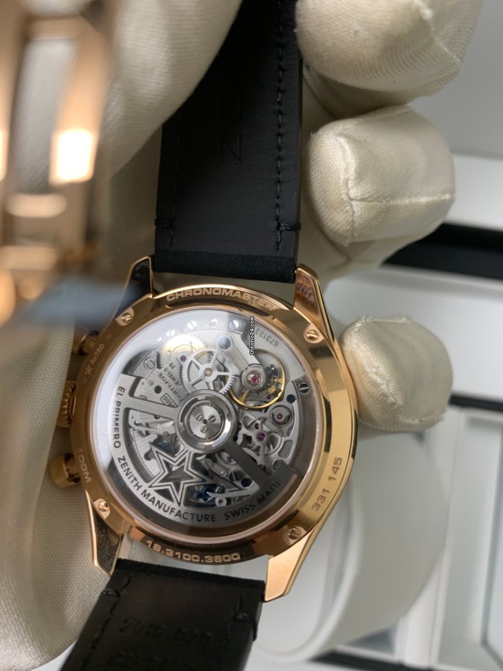 IMG_9081 Zenith Chronomaster Sport Mens watch Unisex Automatic Rose gold 18.3100.3600 69.C920 Replica 5