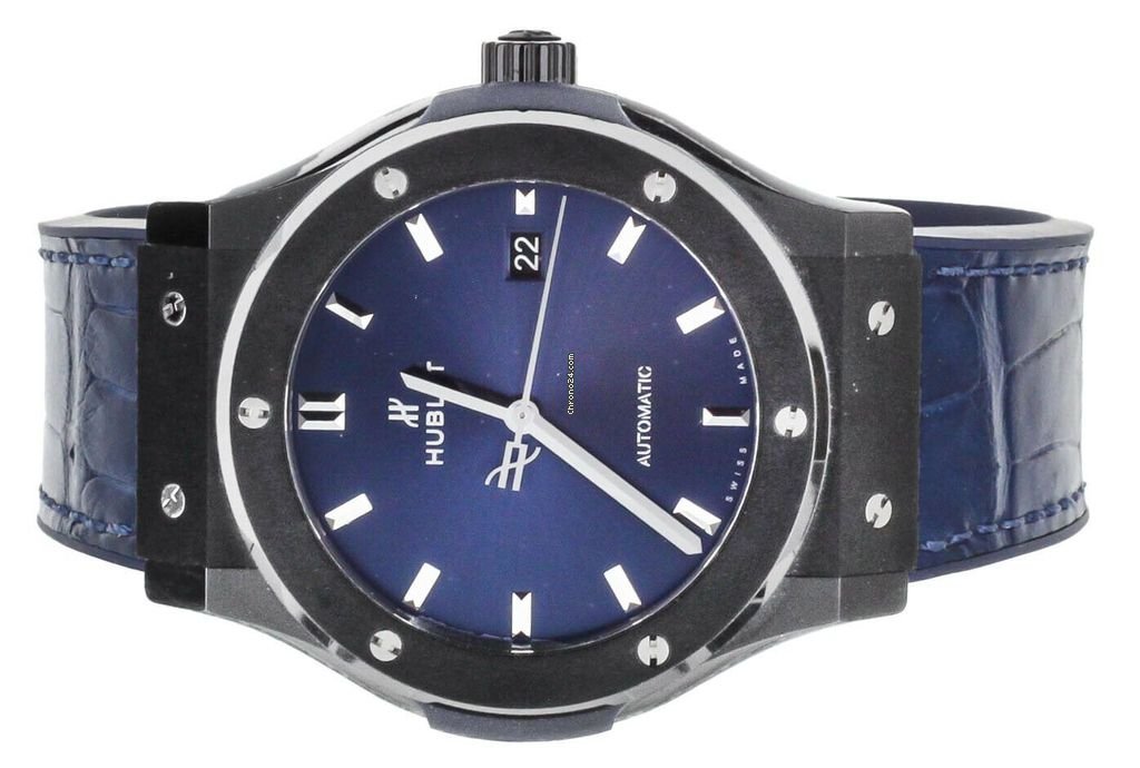 Hublot Classic Fusion Blue Mens watch Unisex Automatic Ceramic 542.CM.7170.LR Replica 5