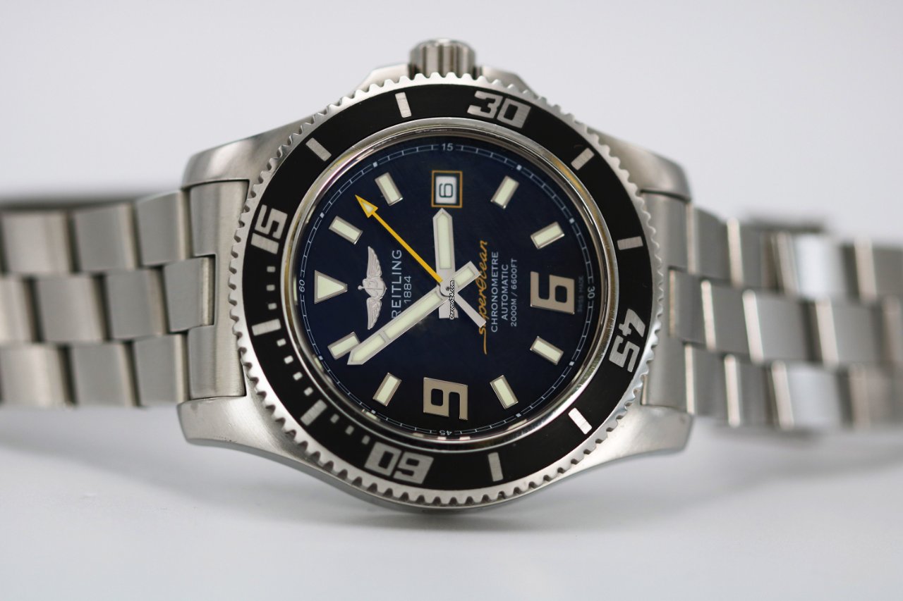 IMG_9081 Breitling Superocean 44 Mens watch Unisex Automatic Steel A1739102 BA78 Replica 5