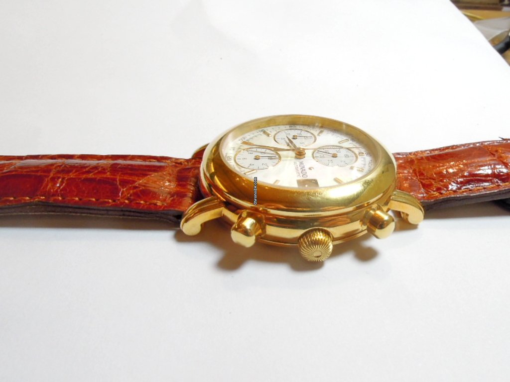 IMG_9081 Movado Mens watch Unisex Automatic Yellow gold movado cronografo 1881 Replica 5
