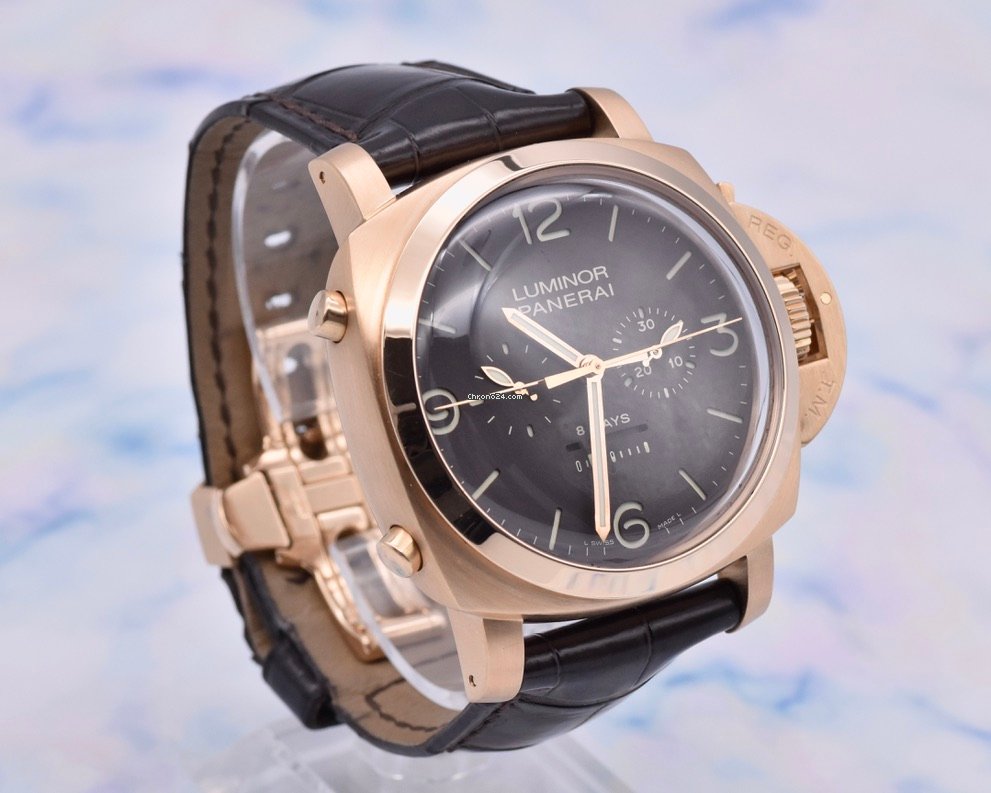 Panerai Special Editions Mens watch Unisex Manual winding Rose gold PAM 00319 Replica 5