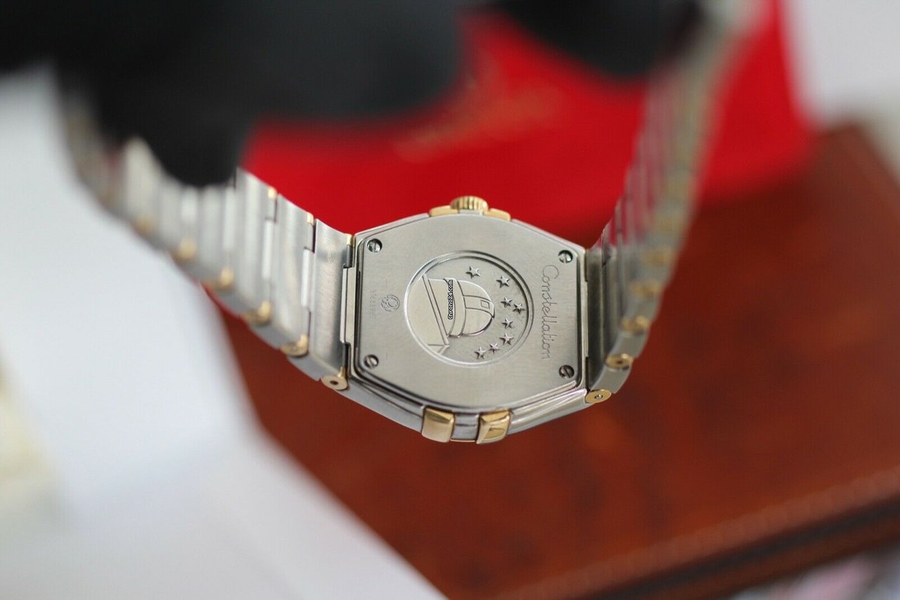 IMG_9081 Omega Constellation Quartz Womens watch Quartz Gold Steel 123.25.27.60.55.003 Replica 5