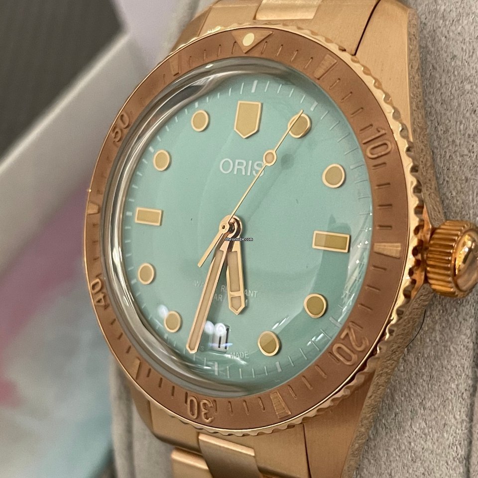 IMG_9081 Oris Divers Sixty Five Mens watch Unisex Automatic Bronze 01 733 7771 3157 07 8 19 15 Replica 5
