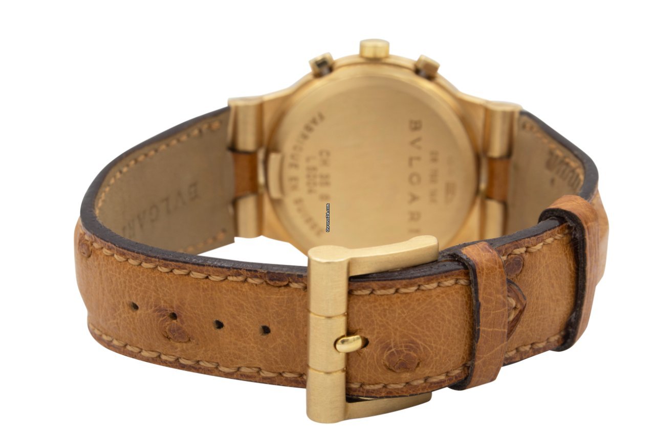 Bulgari Diagono Mens watch Unisex Quartz Yellow gold CH 35 G Replica 5