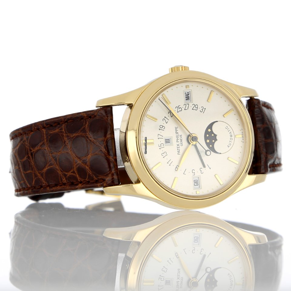 IMG_9081 Patek Philippe Perpetual Calendar Mens watch Unisex Automatic Yellow gold 5050 Replica 5