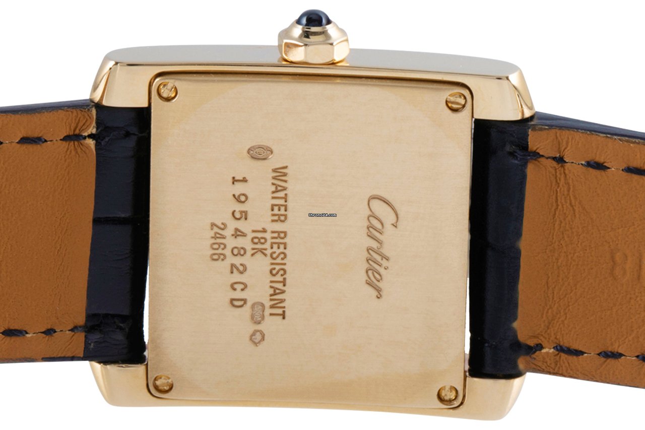 IMG_9081 Cartier Tank Francaise Womens watch Quartz Yellow gold 2466 Replica 5